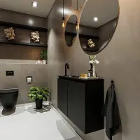 Mondiaz Ture 80cm toiletmeubel urban met wastafel urban links 1 kraangat