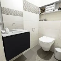 Mondiaz OLAN 60cm toiletmeubel urban. LEX wastafel talc midden geen kraangat