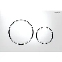 Geberit Sigma20 bedieningplaat - 2-toets spoeling - frontbediening - 24.6x16.4cm - set van 2 - wit SW53743