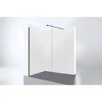 Best design Inloopdouche dalis nero 80x200 cm 8 mm nano glas mat zwart