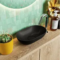 Mondiaz POOLE solid surface opzetkom kleur Urban | Urban. Afmeting 30x18x8cm