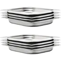 vidaXL Gastronormbakken 8 st GN 1/2 40 mm roestvrij staal