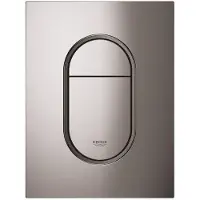 GROHE Arena Cosmopolitan S Bedieningspaneel Toilet - Verticaal - Dual Flush - Hard graphite (glanzend antraciet) - Slank formaat