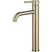 FortiFura Calvi wastafelkraan - opbouw - voorsprong 20.5cm - PVD - geborsteld messing (goud) SW720549