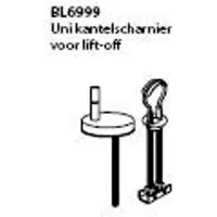 Pressalit set uni kantelscharnier voor lift-off RVS