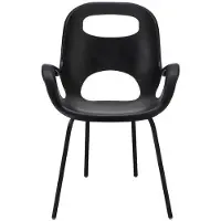 Umbra Oh designerstoel 62x61x86cm voor binnen en buiten weerbestendig polyester zwart mat 320150-038