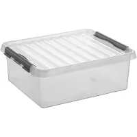 Sunware Q-line box 25 liter transp/metaal |