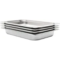 vidaXL Gastronormbakken 4 st GN 1/1 65 mm roestvrij staal