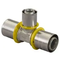 Uponor T-Stuk gas Ø25x20x25mm - messing - 1030570