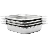 vidaXL Gastronormbakken 4 st GN 1/2 65 mm roestvrij staal