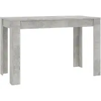 vidaXL Eettafel 120x60x76 cm bewerkt hout betongrijs