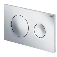 Viega Sanitair installatiemateriaal, forkromet kunststof 2-skylsteknik betjeningsplade beregnet für Prevista Dry WC-Elementer. H: 1