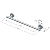 Plieger handdoekbeugel magnetisch 430mm brushed