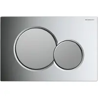 Geberit Sigma 01 bedieningsplaat tweeknops frontbediening Chroom-Mat Chroom