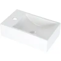 Plieger Houston fontein bak links 37x23cm met kraangat links wit