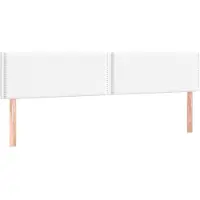 vidaXL Hoofdborden 200x5x78/88 cm kunstleer wit