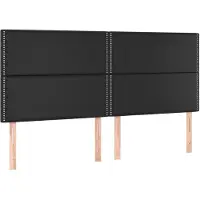 vidaXL Hoofdbord zwart 180x5x118/128 cm kunstleer
