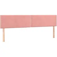 vidaXL Hoofdborden 180x5x78/88 cm fluweel roze