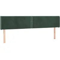 vidaXL Hoofdbord met randen 183x16x78/88 cm fluweel donkergroen