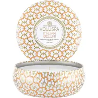 Voluspa Maison Blanc 3-wick Tin geurkaars 40 uur Italian Bellini