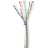 Nedis Netwerk Kabel Rol | CAT6a | Solid | U/UTP | Koper | 100.0 m | Binnenshuis | Rond | LSZH | Grijs | Gift Box - CCBG8535GY100S