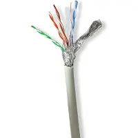Nedis Netwerk Kabel Rol | CAT6 | Stranded | S/FTP | Koper | 100.0 m | Binnenshuis | Rond | LSZH | Grijs | Gift Box - CCBG8528GY100