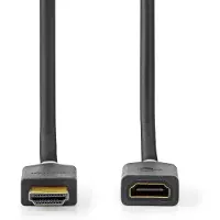 Nedis High Speed HDMI-Kabel met Ethernet | HDMI Connector | HDMI Female | 4K@60Hz | ARC | 18 Gbps | 2.00 m | Rond | PVC | Antraciet | Doos - CVBW34090AT20