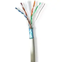 Nedis Netwerk Kabel Rol | CAT6 | Stranded | F/UTP | Koper | 305.0 m | Binnenshuis | Rond | LSZH | Grijs | Gift Box - CCBG8526GY305