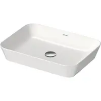 Duravit Cape Cod waskom rechthoekig zonder kraangat zonder overloop 55x40cm mat wit 2347553200