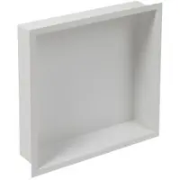Plieger Inbox Inbouwnis - Met Flens - RVS - 30x30x7.5cm - Wit