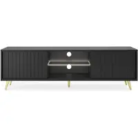 Selsey TV-Meubel Giulia | Design hout zwart 135x43x32 cm tv-meubels | NADUVI