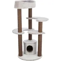 Trixie 44456 Krabpaal Afonso – Kattenboom 135 cm met Pluche Bed en Sisalstammen