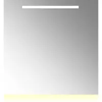 Plieger spiegel 80x80cm met geïntegreerde LED verlichting horizontaal + verwarming en indirecte verlichting onderzijde
