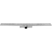 Easy drain Compact 30 douchegoot RVS met enkele plaat RVS waterslot 30mm 80cm inbouw diepte 63mm met zijuitloop BMCOM80030