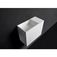 Ideavit Fontein solidwash 45x22x38 cm solid surface omkeerbaar met handdoekvak mat wit