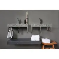 Forzalaqua Palermo wastafel 60x40cm zonder kraangat graniet gepolijst