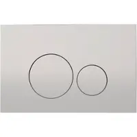 Royal plaza Inala bedieningsplaat ronde drukknoppen zilver 37387