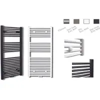 Sanicare design handdoekradiator 45x120cm midden aansluiting zwart mat