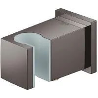 GROHE Euphoria Cube Douche wandaansluitbocht met wandhouder - Hard Graphite - 26370A00