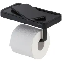 Geesa Toiletrolhouder met Planchet Frame Zwart