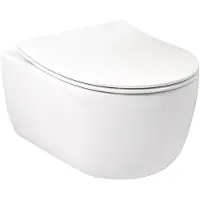 Plieger Wandcloset Pack Kansas Diepspoel Rimless Compact met Slim Zitting 36x49cm Wit
