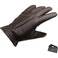 Swift classic fleece lined donkerbruin leren handschoenen