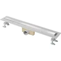 Berg Van Den Finish line douchegoot 600 x 50 mm zij-uitlaat mat zwart, mat zwart