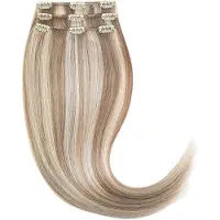 Rapunzel of sweden Classic Clip-ins Straight / Light Volume / 3 pieces M7.3/10.8 Cendre Ash Blonde Mix 50 cm Hair extensions 57 g