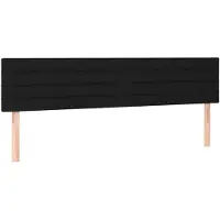 vidaXL Hoofdborden 180x5x78/88 cm stof zwart