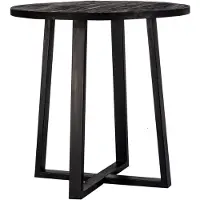 Giga Meubel Bartafel Lowie Zwart Rond 110x110cm