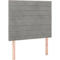 vidaXL Hoofdbord lichtgrijs 90x5x118/128 cm fluweel