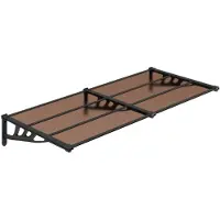 vidaXL Deurluifel 199x90 cm polycarbonaat zwart