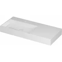 Ink United Wastafel 100x45cm Keramiek - Links - 1 Kraangat - Glans Wit - 8718835165031 - Rechthoekig - Wastafels, Meubelwastafels