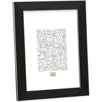 Deknudt Zwarte fotokader met rand in zilver 30x30 S41VK2